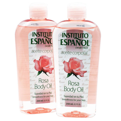 Instituto Español Rosa Body Oil front view with 8.5 FL Oz label