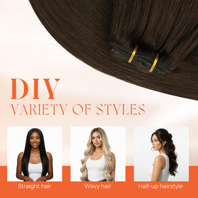Instruction guide for applying Sunny Hair Clip-in Extensions