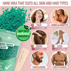 Instruction manual and guide for Tress Wellness Waxing Kit
