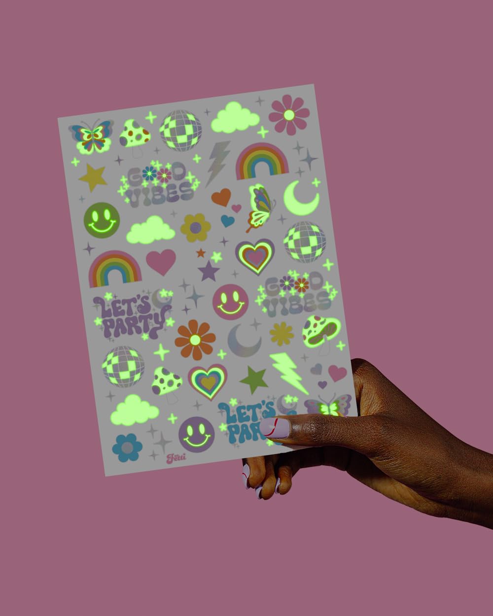 Instructions for applying xo, Fetti temporary tattoos