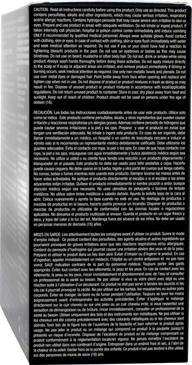 Instructions for use included in MANIC PANIC Blue Lightning Hair Bleach Kit