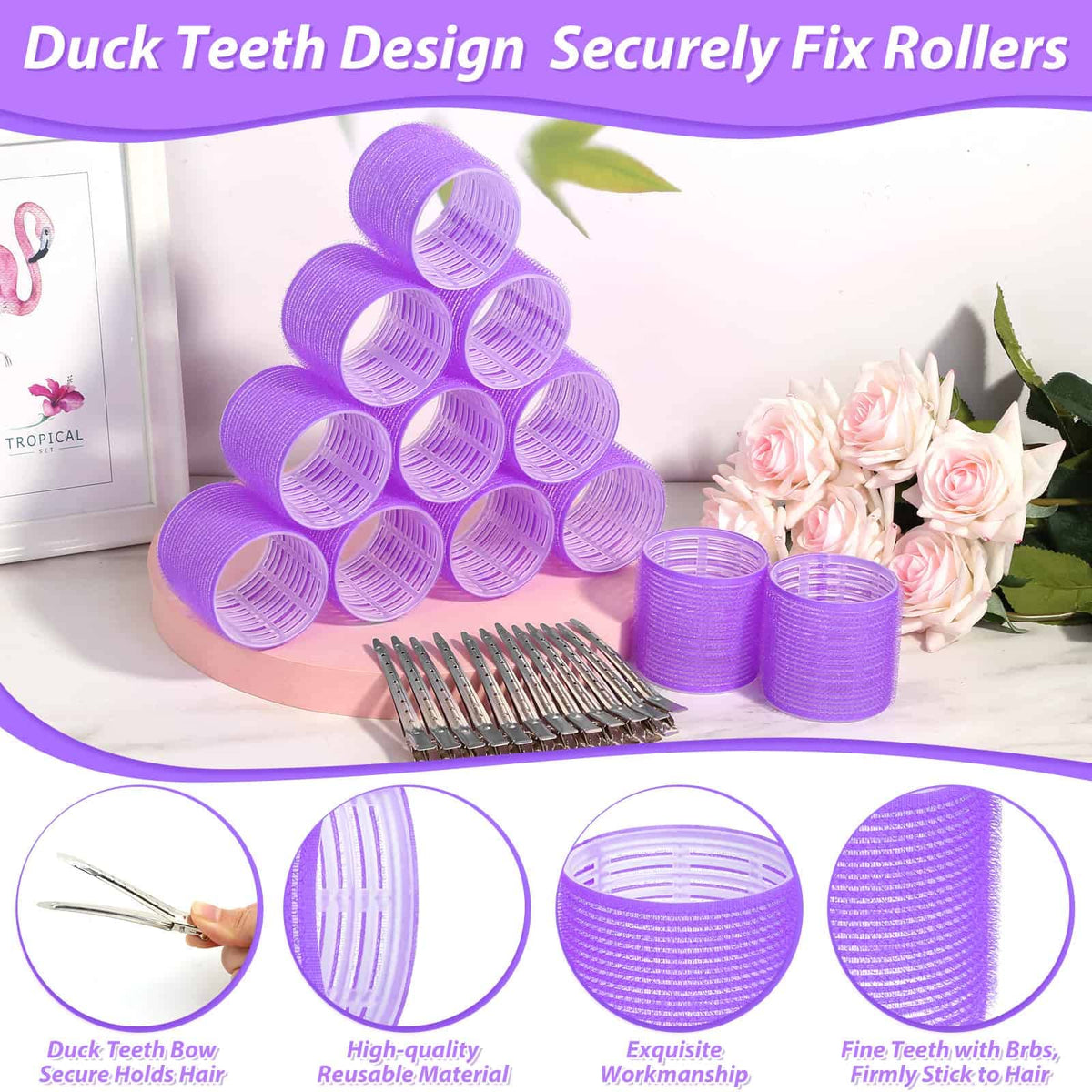 Instructions for using Acejoz Jumbo Hair Rollers