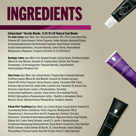 Instructions for using Schwarzkopf High Lift Natural Cool Blonde 11.01 hair dye