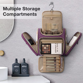 Interior compartments of BAGSMART Travel Toiletry Bag