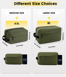 Interior compartments of Vorspack Travel Toiletry Bag