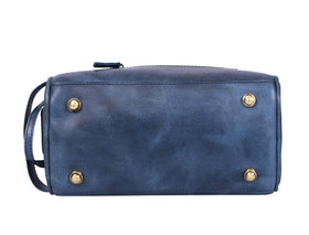 Interior of AARON LEATHER GOODS 10" Toiletry Pouch with waterproof lining