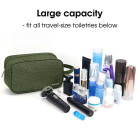 Interior of Narwey Travel Toiletry Bag with compartments