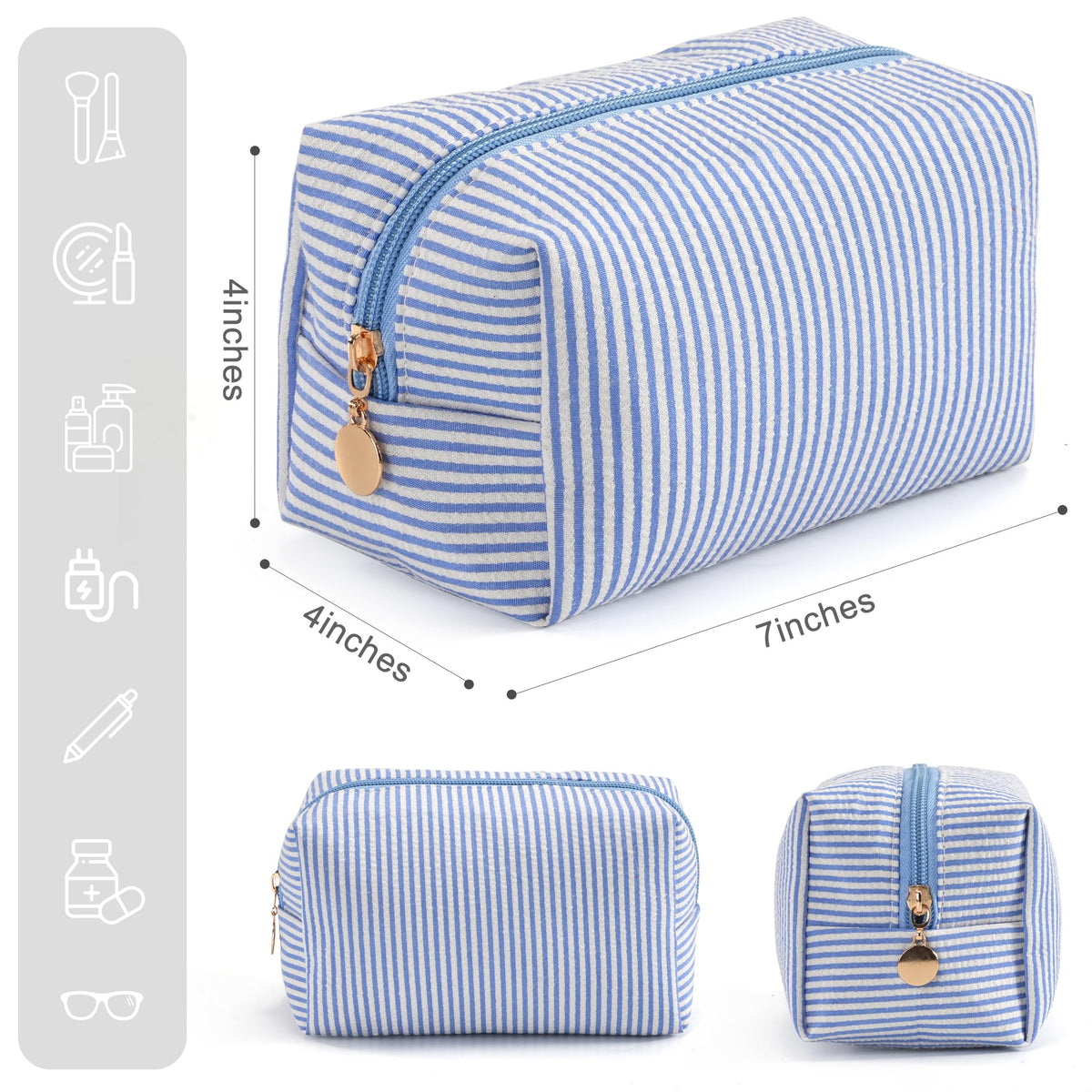Interior of UUYUUY makeup pouch showing spacious storage
