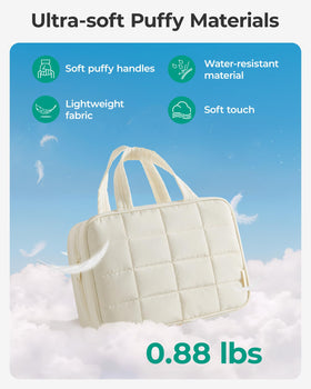 Interior view of BAGSMART Toiletry Bag with elastic straps