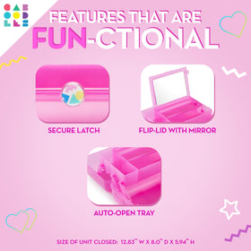 Interior view of Caboodles On-The-Go Girl with compartments