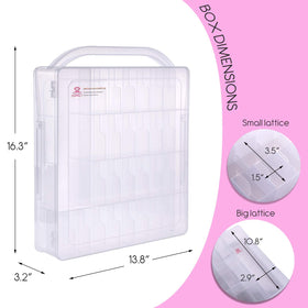 Interior view of Makartt nail polish organizer showing storage compartments
