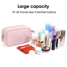 Interior view of Narwey Travel Toiletry Bag showing compartments