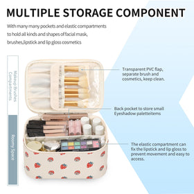 Interior view of OCHEAL Makeup Bag showing brush compartment