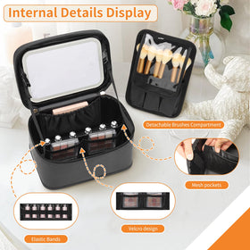 Interior view of OCHEAL Makeup Bag showing compartments