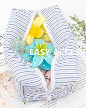 Interior view of PAZIMIIK Cozy Makeup Bag showcasing storage space