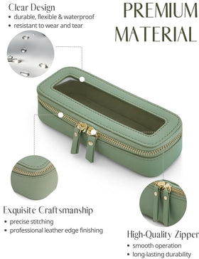 Interior view of Popvibe Clear Makeup Bag with makeup essentials
