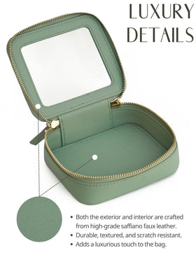 Interior view of Popvibe Clear Makeup Bag with organized makeup