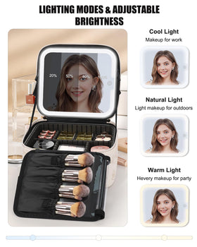 Interior view of Relavel makeup bag showing customizable storage compartments