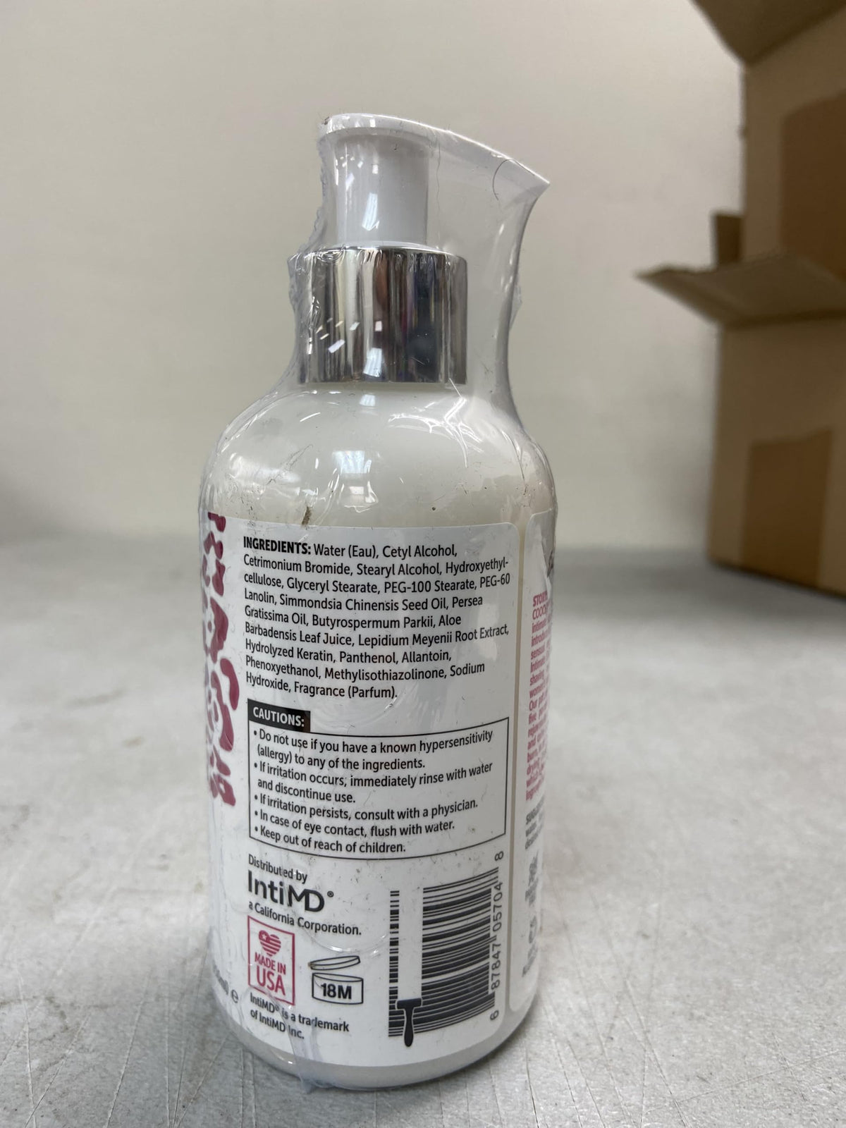 IntiMD Coochy Plus Sweet Bliss Intimate Shaving Cream texture on skin