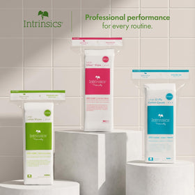 Intrinsics Large Silken 4x4 Esthetic Wipes showing lint-free quality