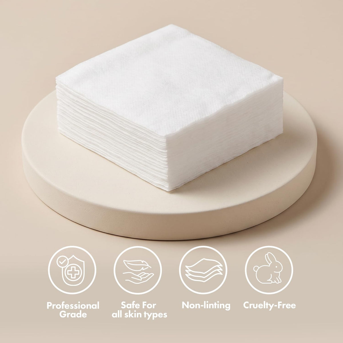 Intrinsics Large Silken 4x4 Esthetic Wipes stacked for display