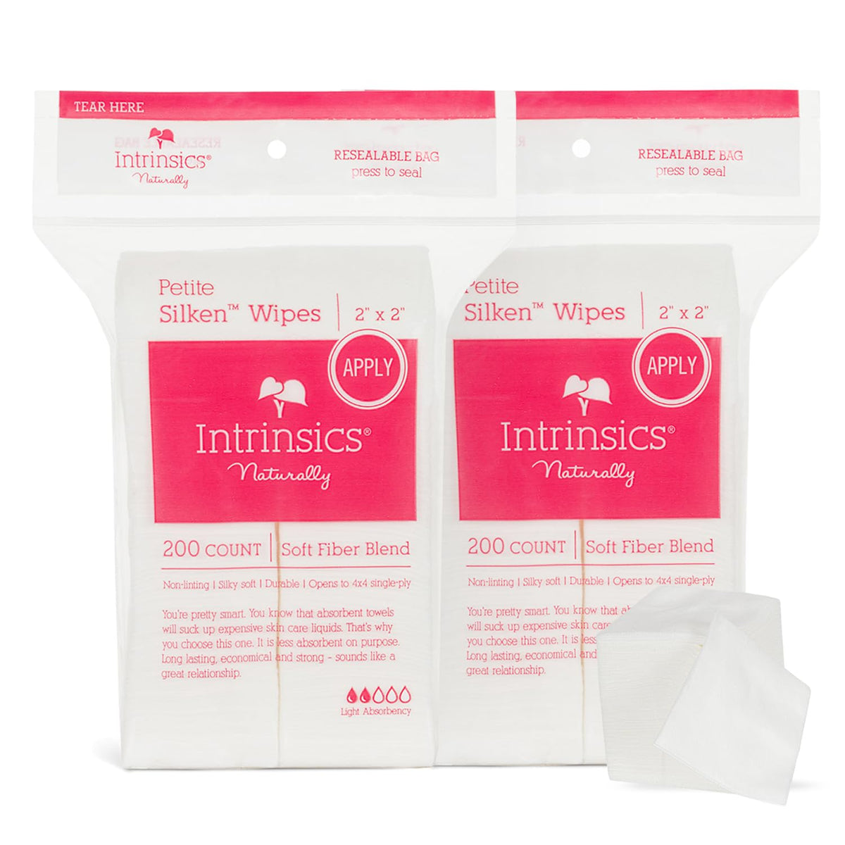 Intrinsics Petite Silken Esthetic Wipes 2x2 front view