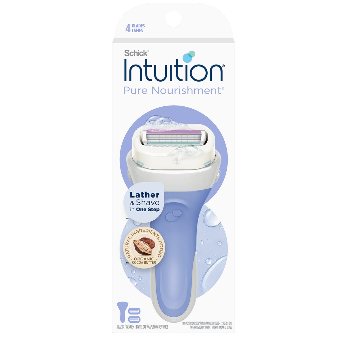 INTUITION Pure Nourishment Razor with cocoa butter front view