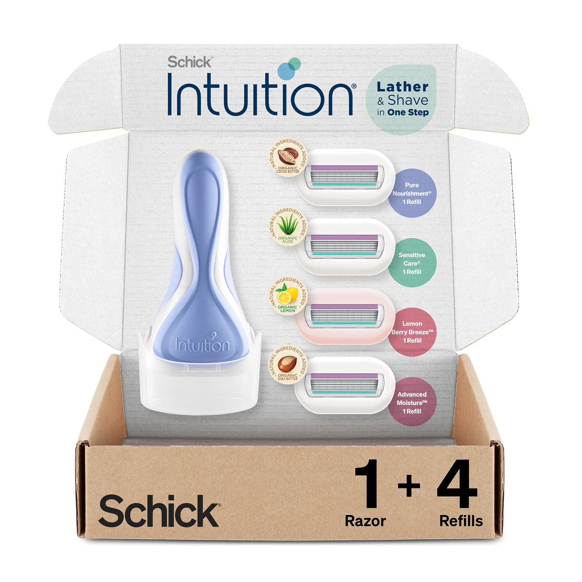 INTUITION Schick Intuition Variety Pack with razor handle and blades
