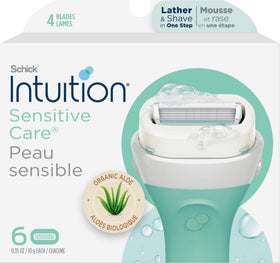 INTUITION Schick Sensitive Care Razor Blade Refills pack front view