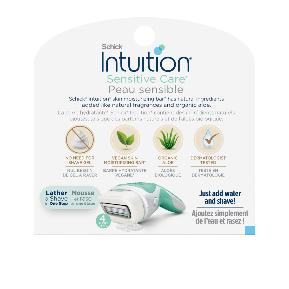 INTUITION Schick Sensitive Care Razor Blade Refills with aloe ingredients