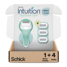 INTUITION Women's Razor with aloe-infused blades front view