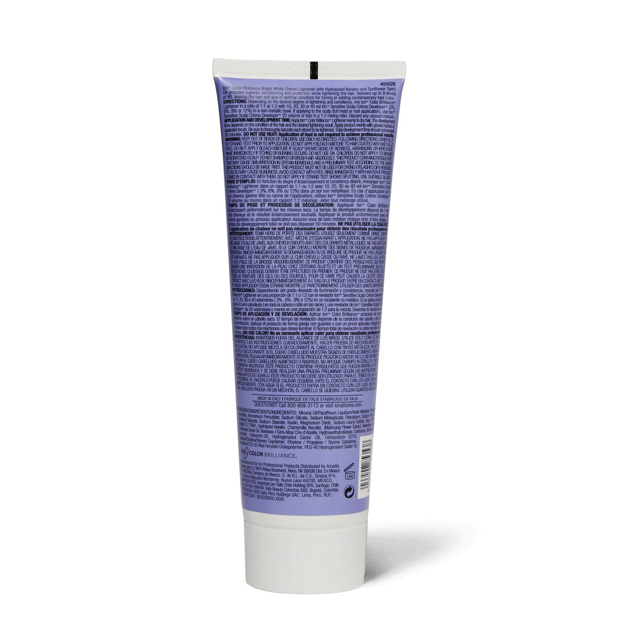 ion Bright White Creme Lightener Hair Bleach 10.6 Oz packaging