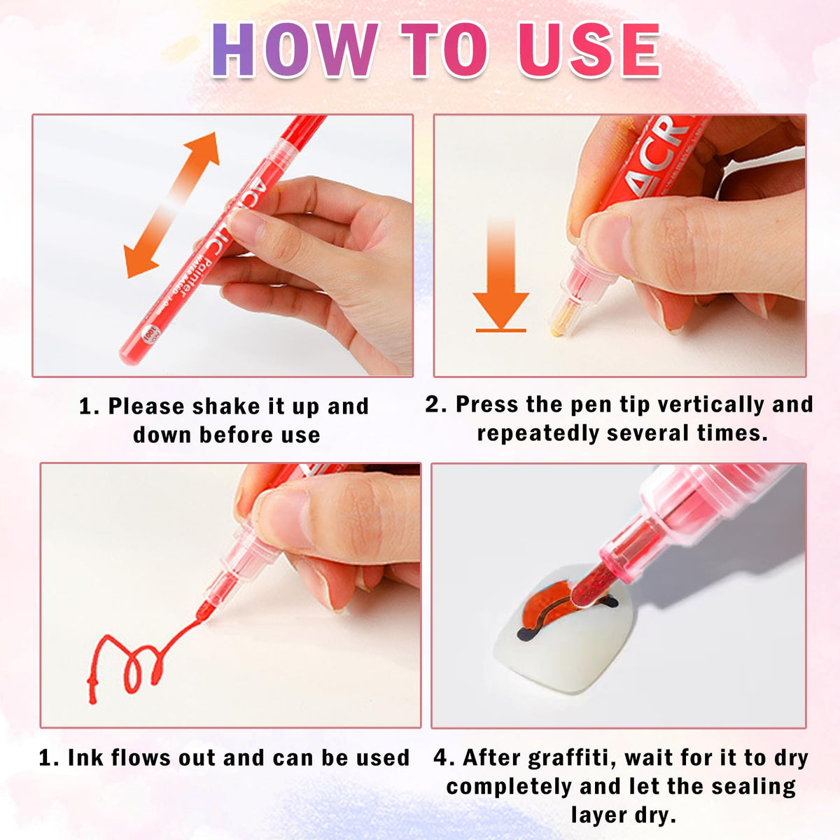 IONSGAKO nail art pens in a creative workspace