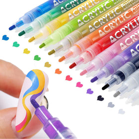 IONSGAKO Nail Art Pens Set with 12 vibrant colours