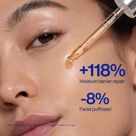 IOPE Expert PDRN Caffeine Shot Serum in lifestyle setting on a bathroom counter