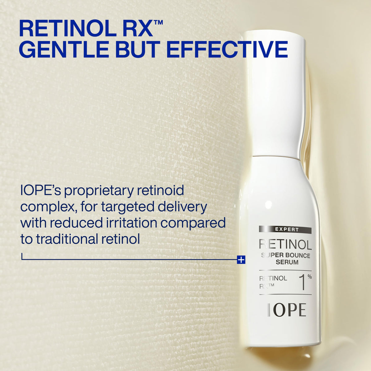 IOPE Retinol Serum Deep Collagen Gel Mask in use with a serene background