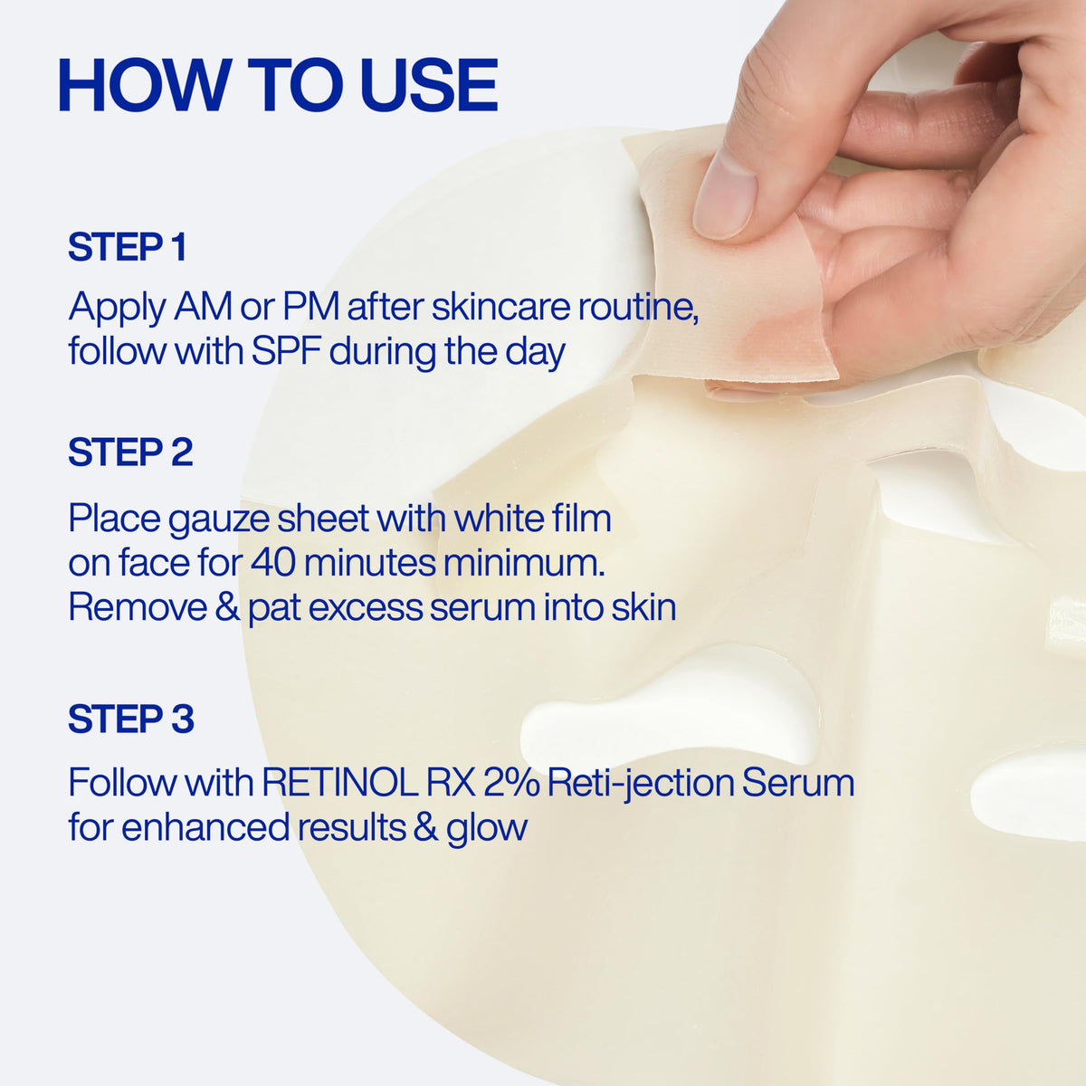 IOPE Retinol Serum Deep Collagen Gel Mask with ingredients list