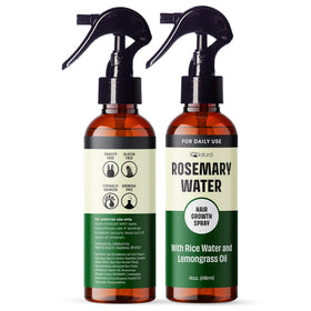 IQNATURAL Rosemary Water Spray with hair styling tools