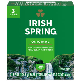 Irish Spring Bar Soap for Men Original scent 3.7 oz bar front view