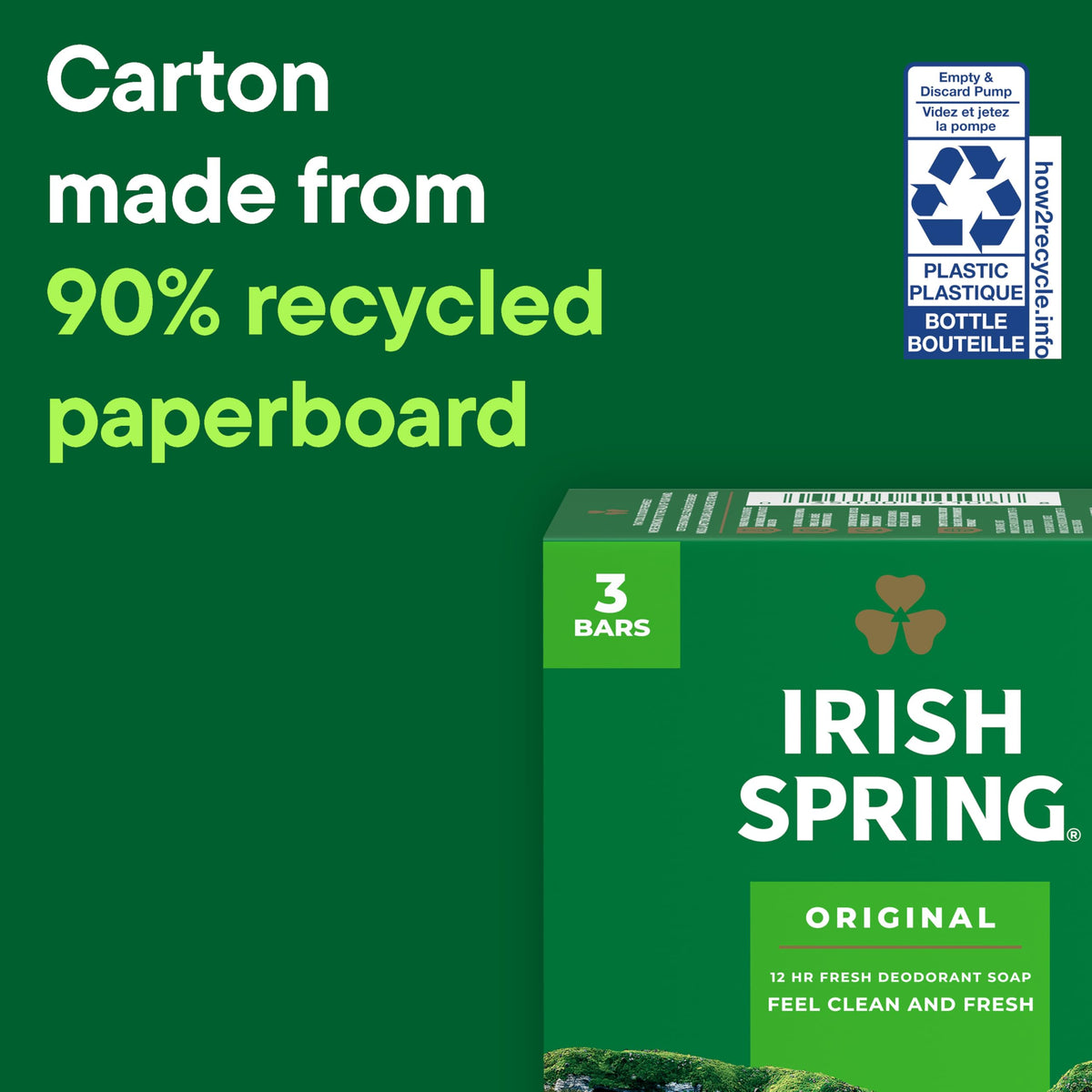 Irish Spring Bar Soap for Men showing clean and fresh appearance