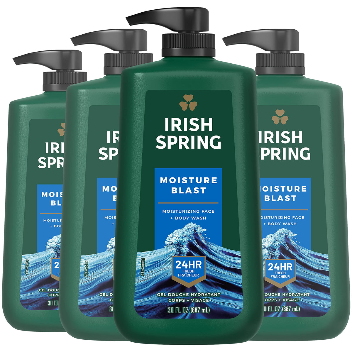 Irish Spring Moisture Blast Body Wash 30 Oz Pump front view