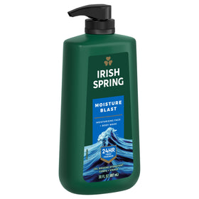 Irish Spring Moisture Blast Body Wash 30 Oz Pump side view
