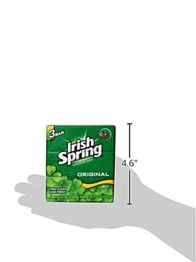 Irish Spring Original Deodorant Soap bar with water droplets