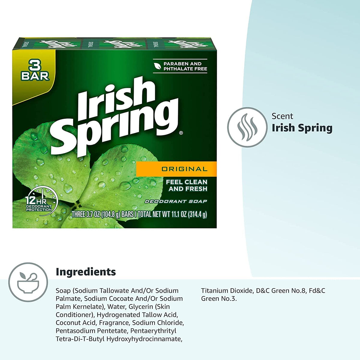 Irish Spring Original Deodorant Soap in a shower setting