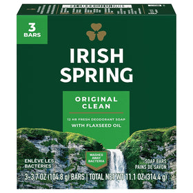 Irish Spring Original Deodorant Soap pack of 6 bars front view