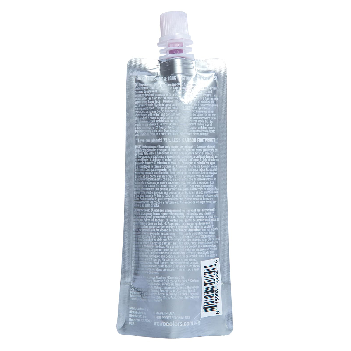 iroiro 105 Plum semi-permanent hair color eco-pouch back view