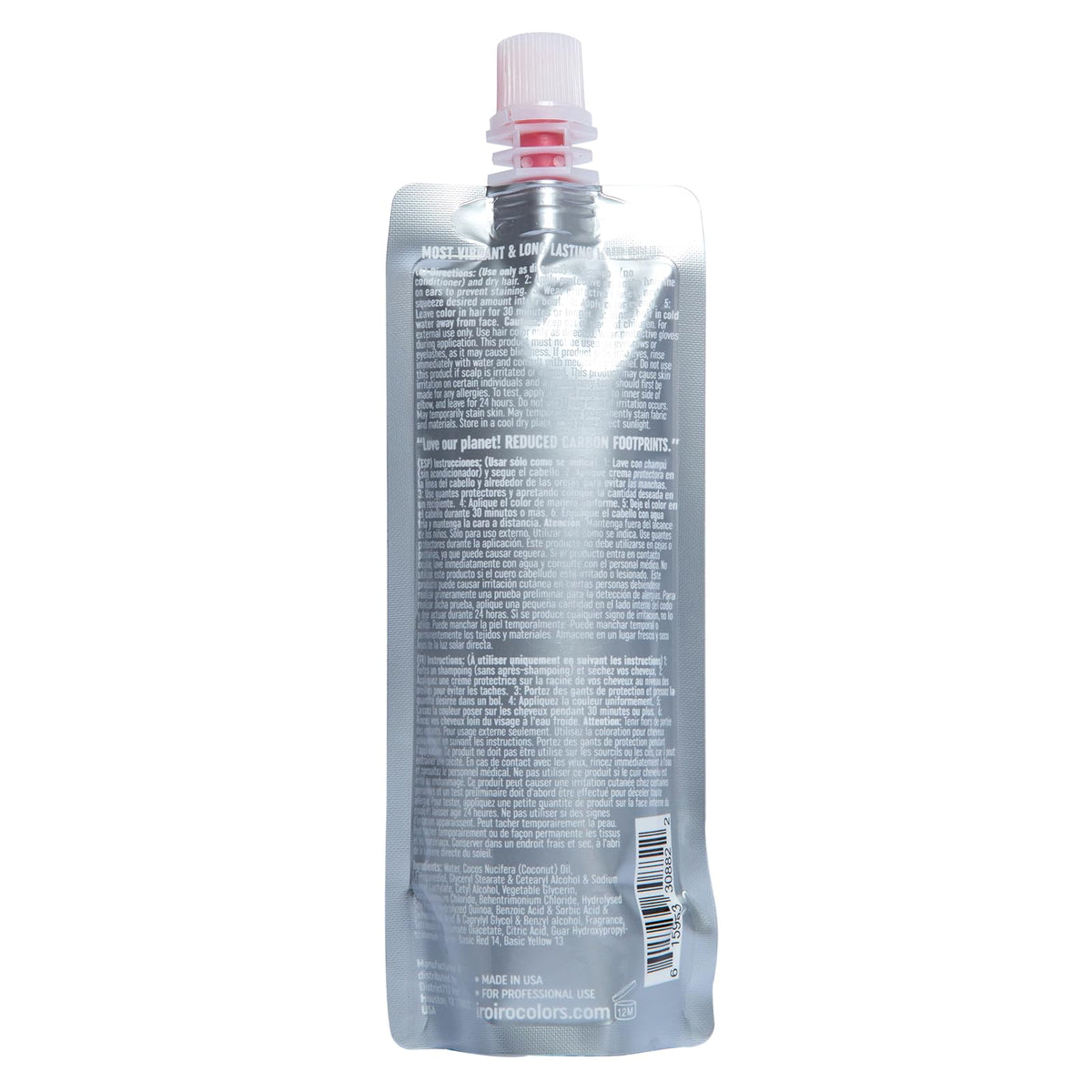 iroiro 4oz eco-pouch with vibrant red hair color