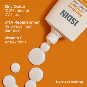 ISDIN Eryfotona Actinica Mineral Face Sunscreen SPF 50+ application on skin