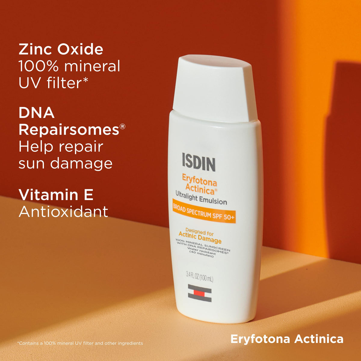ISDIN Eryfotona Actinica Mineral Face Sunscreen SPF 50+ application on skin