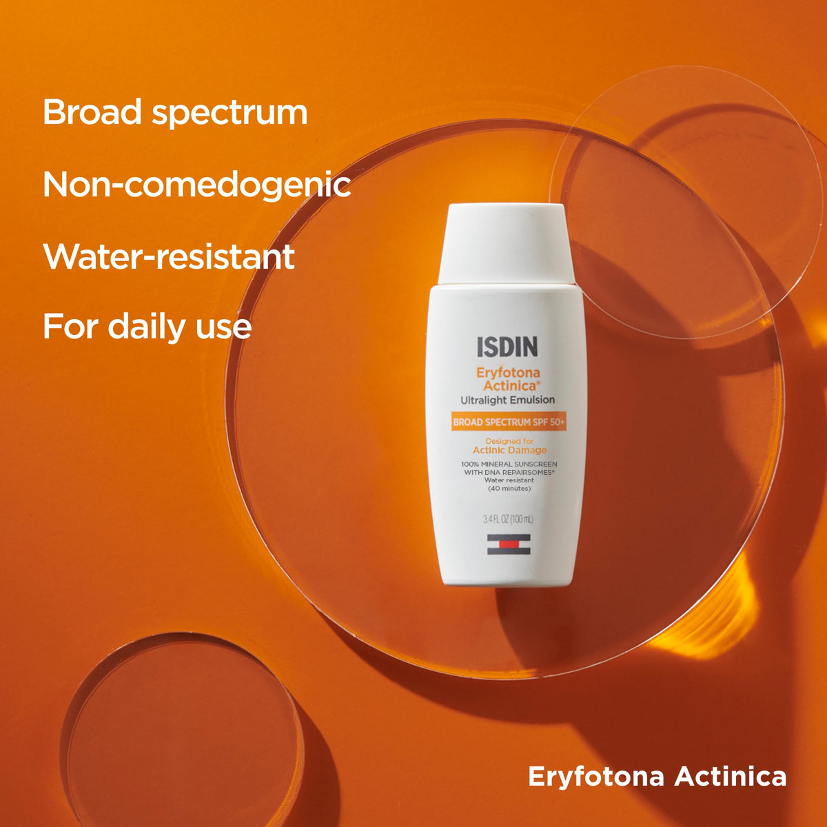 ISDIN Eryfotona Actinica Mineral Face Sunscreen SPF 50+ in lifestyle setting